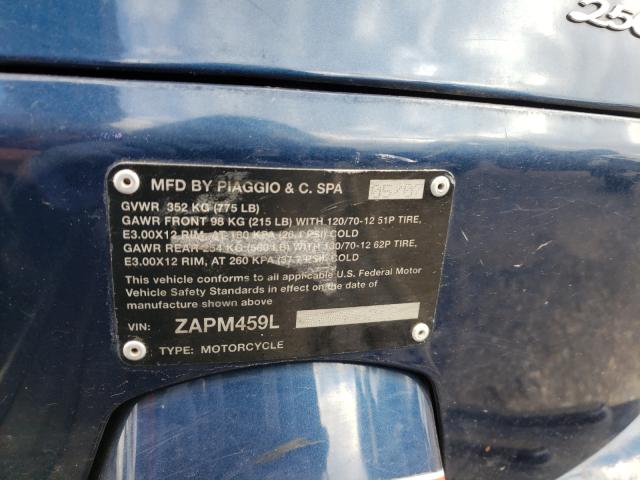 2007 VESPA GTS 250 ZAPM459L575006212