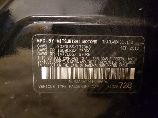 2014 MITSUBISHI MIRAGE DE ML32A3HJ9EH008694