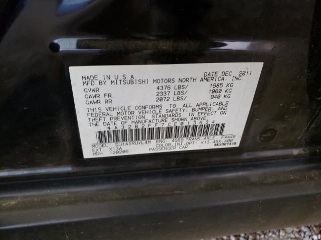 2012 MITSUBISHI GALANT FE 4A32B2FF7CE013634