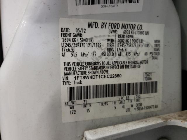 2012 FORD F450 SUPER 1FT8W4DT1CEC22860