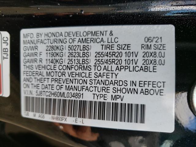 2021 ACURA RDX A-SPEC 5J8TC2H60ML034891