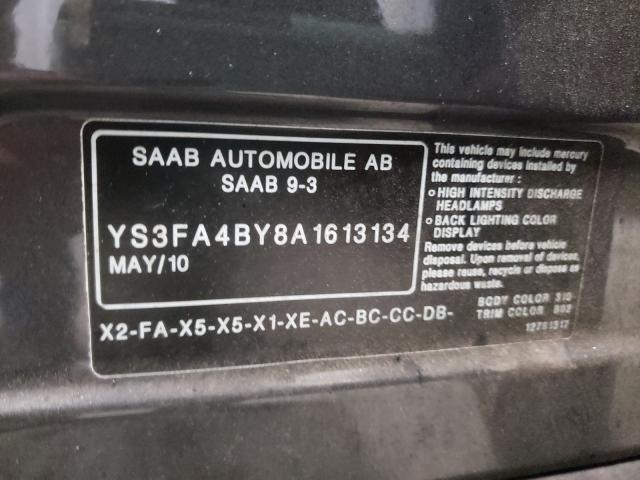 2010 SAAB 9-3 2.0T YS3FA4BY8A1613134