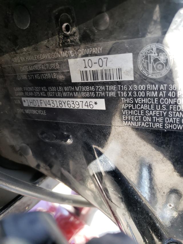 2008 HARLEY-DAVIDSON FLHT 1HD1FV4318Y639746