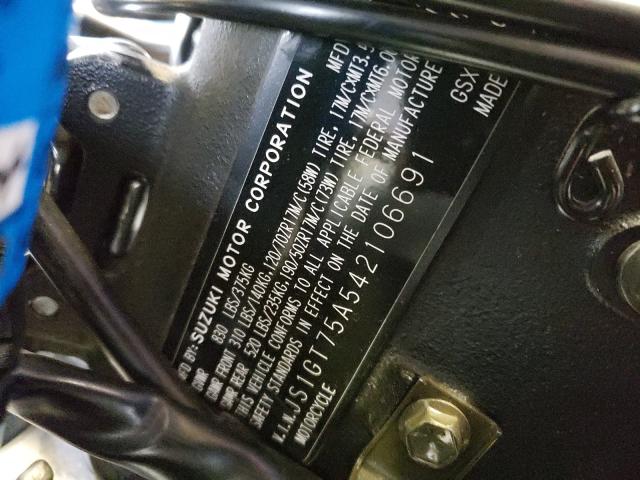 2004 SUZUKI GSX-R1000 JS1GT75A542106691