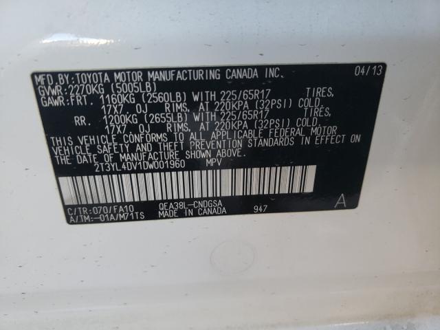 2013 TOYOTA RAV4 EV 2T3YL4DV1DW001960