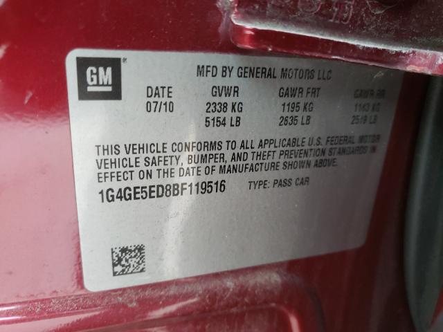 2011 BUICK LACROSSE C 1G4GE5ED8BF119516