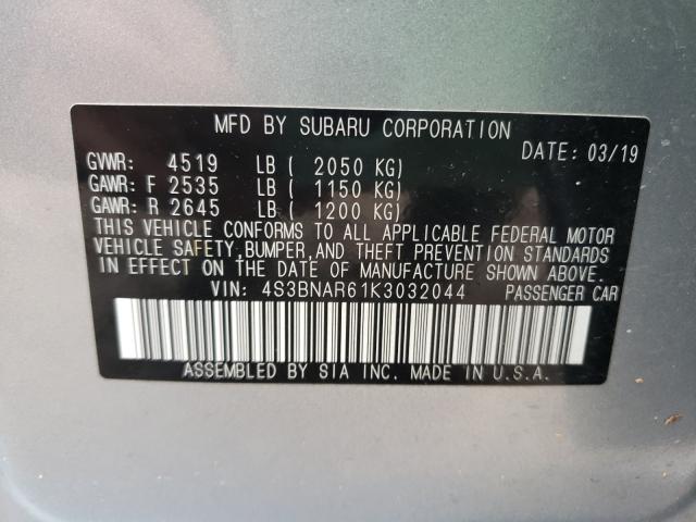 2019 SUBARU LEGACY SPO 4S3BNAR61K3032044
