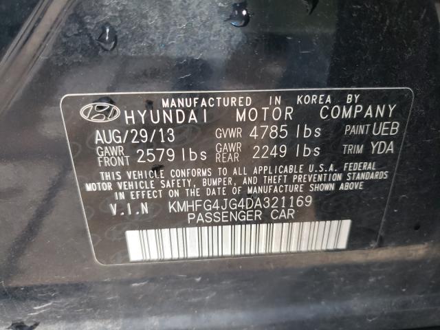 2013 HYUNDAI AZERA KMHFG4JG4DA321169