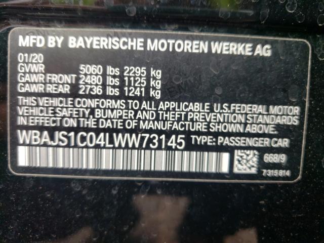 2020 BMW 540 I WBAJS1C04LWW73145