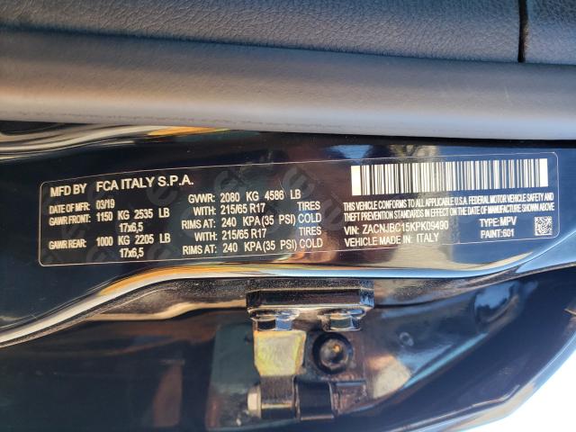 2019 JEEP RENEGADE T ZACNJBC15KPK09490