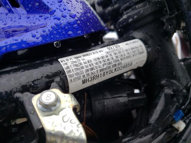 2020 YAMAHA YZFR3 A MH3RH18Y0LK004656