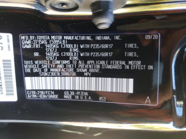 2020 TOYOTA SIENNA L 5TDKZ3DC9LS086706