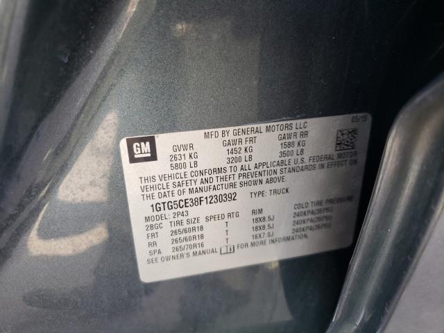 2015 GMC CANYON SLT 1GTG5CE38F1230392