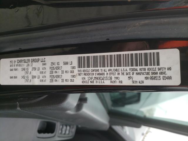 2012 JEEP LIBERTY SP 1C4PJMAK0CW215138
