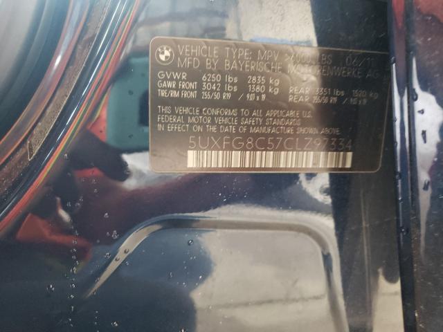 2012 BMW X6 XDRIVE5 5UXFG8C57CLZ97334