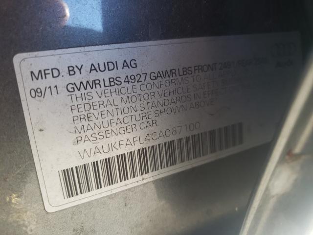 2012 AUDI A4 PRESTIG WAUKFAFL4CA067100