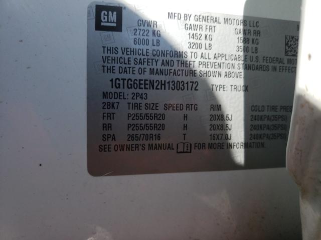 2017 GMC CANYON DEN 1GTG6EEN2H1303172