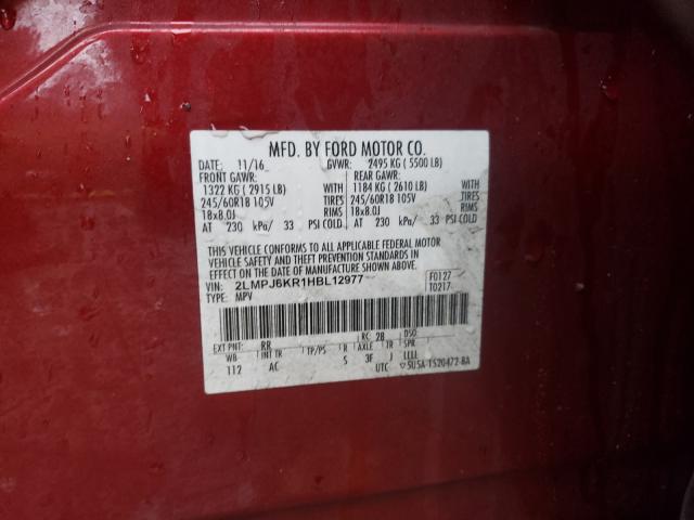 2017 LINCOLN MKX SELECT 2LMPJ6KR1HBL12977