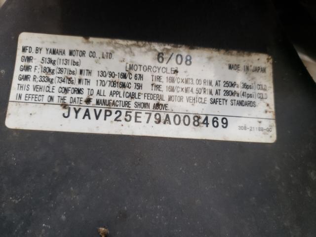 2009 YAMAHA XVS1300 CT JYAVP25E79A008469