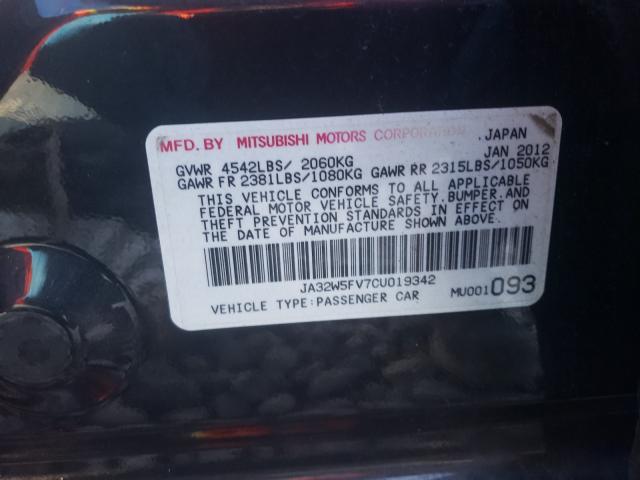 2012 MITSUBISHI LANCER EVO JA32W5FV7CU019342