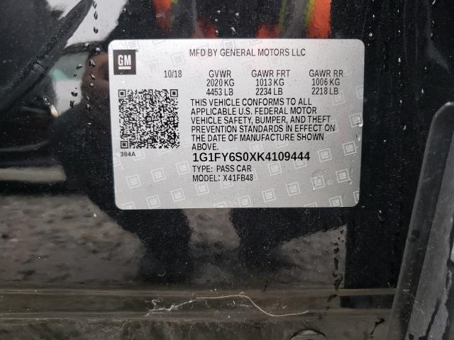2019 CHEVROLET BOLT EV LT 1G1FY6S0XK4109444