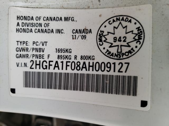 2010 HONDA CIVIC EXL - 2HGFA1F08AH009127