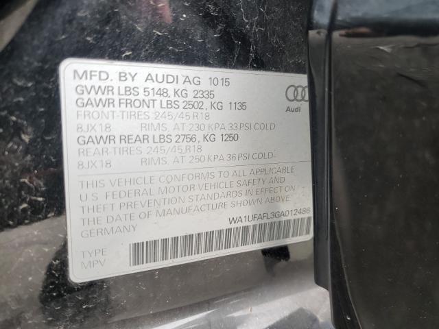 VIN WA1UFAFL3GA012486 2016 Audi A4, Premium Plus no.10