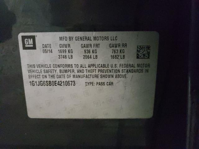 2014 CHEVROLET SONIC RS 1G1JG6SB0E4210673