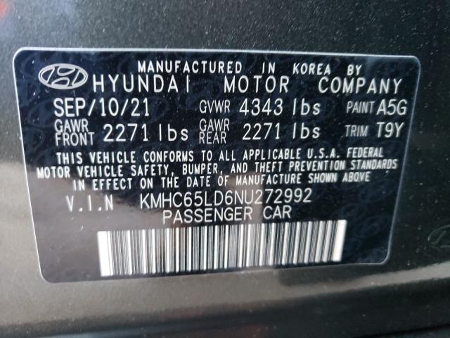 2022 HYUNDAI IONIQ SE KMHC65LD6NU272992