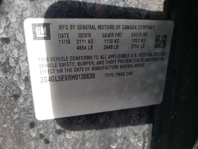 2017 BUICK REGAL SPOR 2G4GL5EX6H9136638