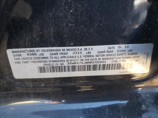 2010 VOLKSWAGEN JETTA WOLF 3VWRA7AJ8AM155931