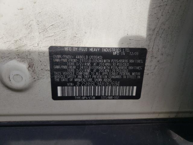 2010 SUBARU FORESTER X JF2SH6BC9AH762694