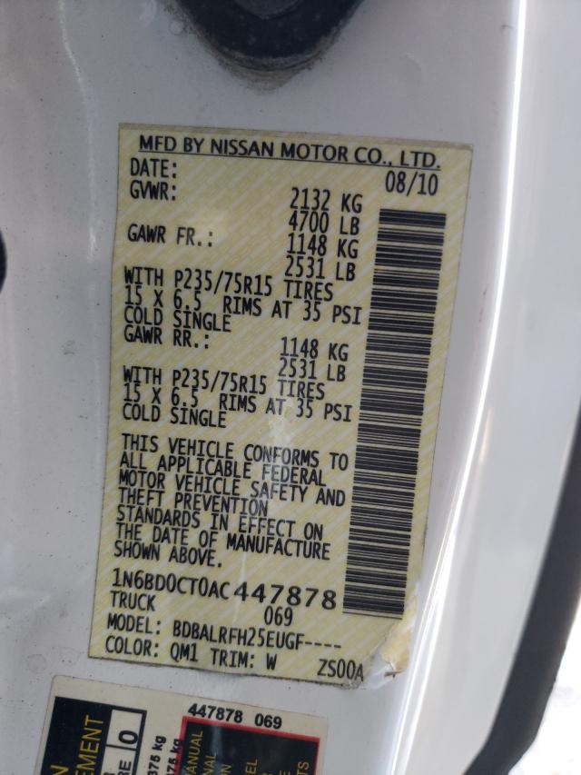 2010 NISSAN FRONTIER K 1N6BD0CT0AC447878