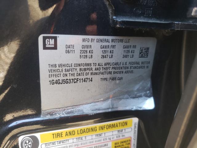 2012 BUICK LACROSSE T 1G4GJ5G37CF114714