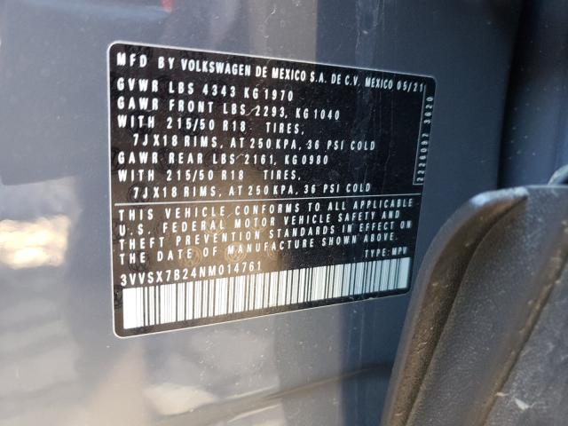 2022 VOLKSWAGEN TAOS SE 3VVSX7B24NM014761