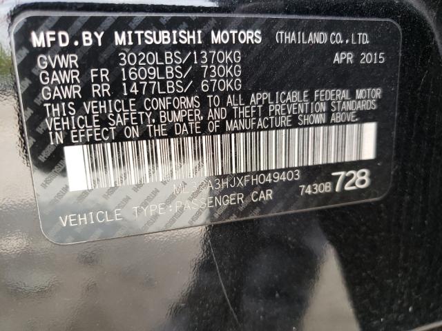 2015 MITSUBISHI MIRAGE DE ML32A3HJXFH049403