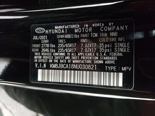 2022 HYUNDAI TUCSON BLU KM8JBCA18NU030821