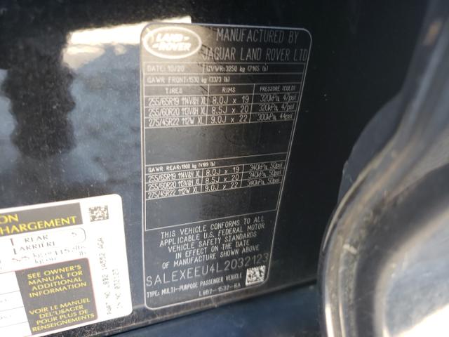 2020 LAND ROVER DEFENDER 1 SALEXEEU4L2032123