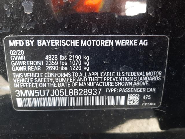 2020 BMW M340I 3MW5U7J05L8B28937