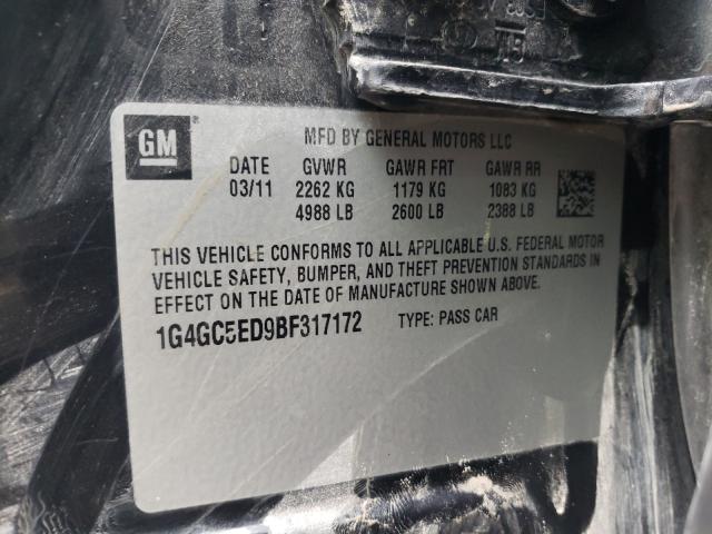 2011 BUICK LACROSSE C 1G4GC5ED9BF317172