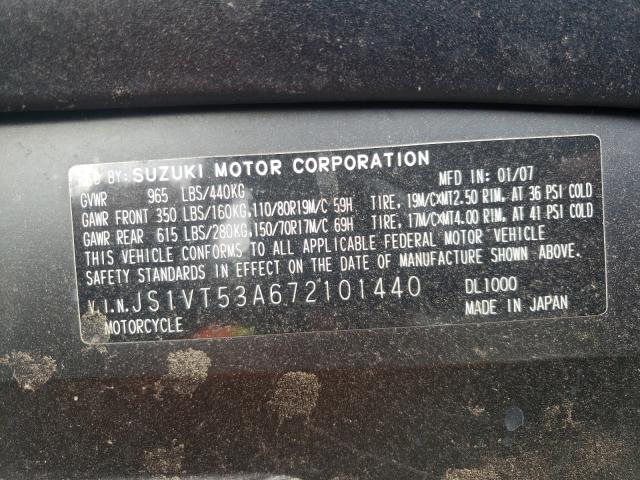2007 SUZUKI DL1000 JS1VT53A672101440