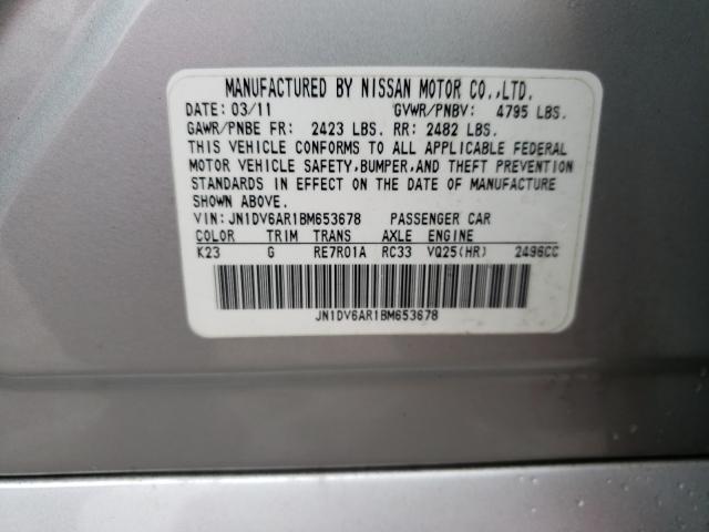 2011 INFINITI G25 JN1DV6AR1BM653678