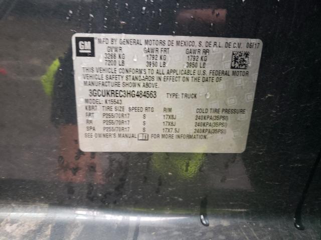 3GCUKREC3HG484563 Chevrolet Silverado 2017. Фото: 9