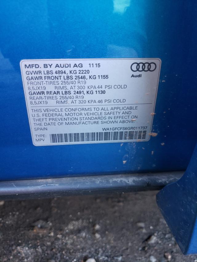 2016 AUDI Q3 PRESTIG WA1GFCFS6GR011737