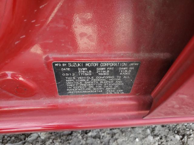 2012 SUZUKI SX4 LE JS2YC5A38C6304748