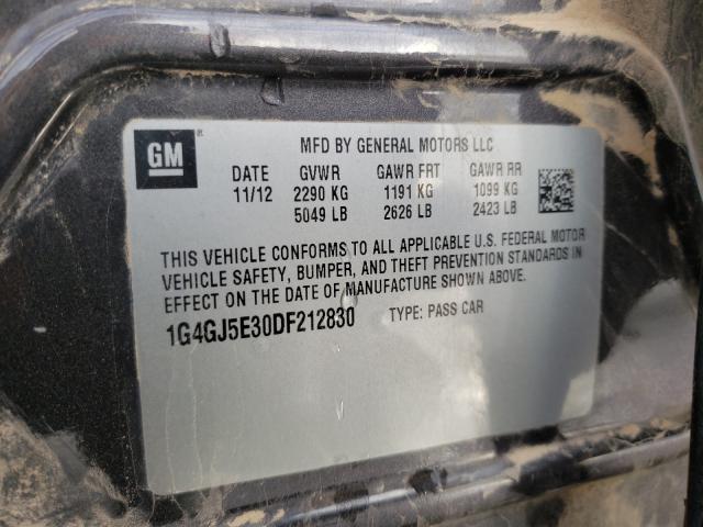 2013 BUICK LACROSSE T 1G4GJ5E30DF212830