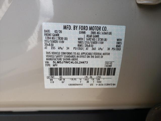 2020 LINCOLN AVIATOR RE 5LM5J7WC4LGL24473