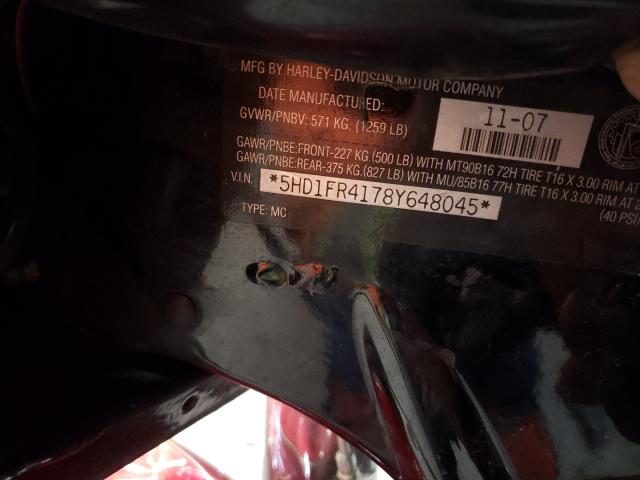 2008 HARLEY-DAVIDSON FLHRC 5HD1FR4178Y648045