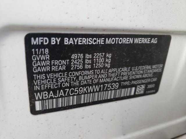 2019 BMW 530 XI WBAJA7C59KWW17539