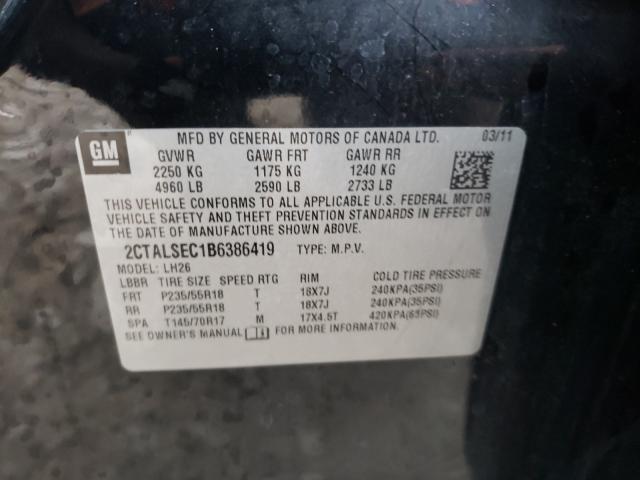 2011 GMC TERRAIN 2CTALSEC1B6386419